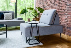 Outlet XOOON Masura laptoptafel met zwart metalen poot 55x48cm