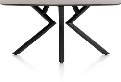 Online XOOON Masura ovale bartafel met zwarte metalen poot 240x110cm