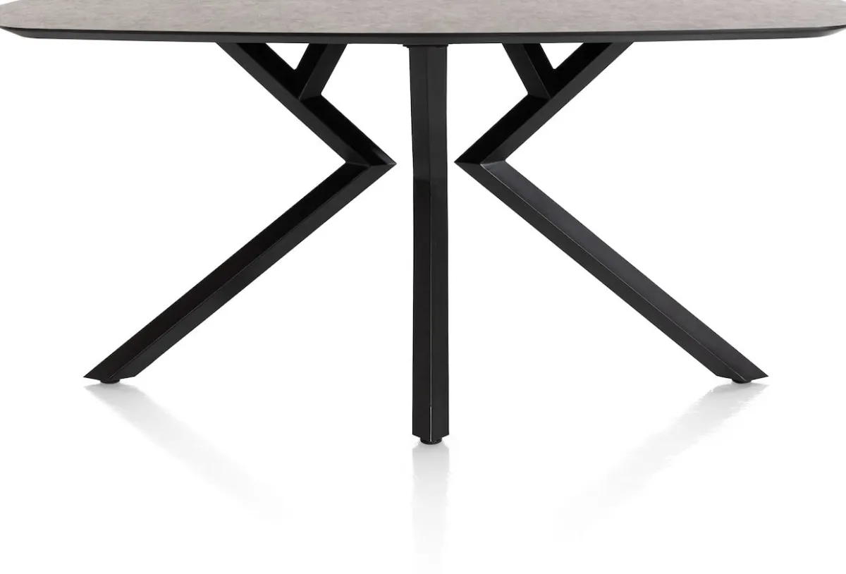 Online XOOON Masura ovale bartafel met zwarte metalen poot 240x110cm