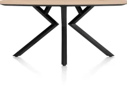 Discount XOOON Masura ovale bartafel met zwarte metalen poot 240x110cm