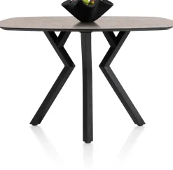 Sale XOOON Masura ovale bartafel met zwarte metalen poot 150x105cm