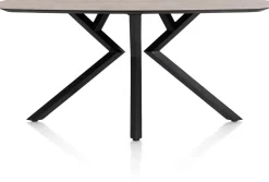 Hot XOOON Masura ovale bartafel met zwarte metalen poot 240x110cm