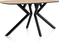 Outlet XOOON Masura ovale bartafel met zwarte metalen poot 200x105cm