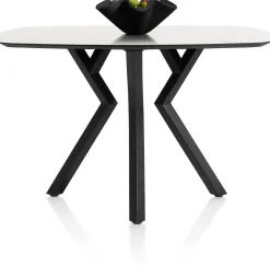 Sale XOOON Masura ovale bartafel met zwarte metalen poot 150x105cm