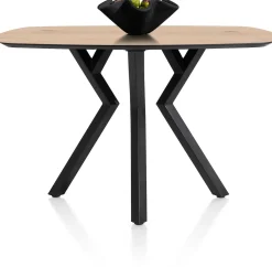 Outlet XOOON Masura ovale bartafel met zwarte metalen poot 150x105cm