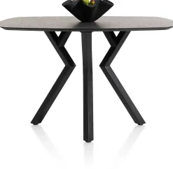 Discount XOOON Masura ovale bartafel met zwarte metalen poot 150x105cm