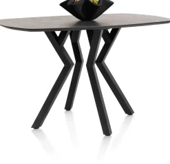 Discount XOOON Masura ovale bartafel met zwarte metalen poot 150x105cm