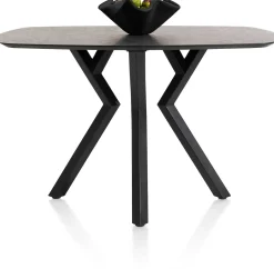 Discount XOOON Masura ovale bartafel met zwarte metalen poot 150x105cm