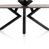 Best XOOON Masura ovale eettafel met zwarte metalen poot 200x105cm