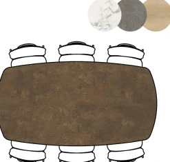 Best XOOON Masura ovale eettafel met zwarte metalen poot 200x105cm