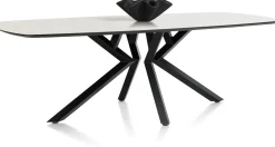 Sale XOOON Masura ovale eettafel met zwarte metalen poot 240x110cm