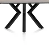 Discount XOOON Masura ovale eettafel met zwarte metalen poot 150x105cm