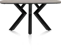 Discount XOOON Masura ovale eettafel met zwarte metalen poot 150x105cm