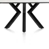 New XOOON Masura ovale eettafel met zwarte metalen poot 150x105cm