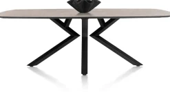 Sale XOOON Masura ovale eettafel met zwarte metalen poot 240x110cm