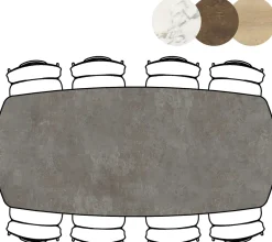 Sale XOOON Masura ovale eettafel met zwarte metalen poot 240x110cm