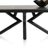 Outlet XOOON Masura ovale uitschuiftafel met metalen poot 180(+60)x110cm