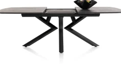 Outlet XOOON Masura ovale uitschuiftafel met metalen poot 180(+60)x110cm