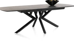 Outlet XOOON Masura ovale uitschuiftafel met metalen poot 180(+60)x110cm