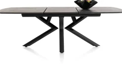 Outlet XOOON Masura ovale uitschuiftafel met metalen poot 180(+60)x110cm