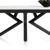 Hot XOOON Masura ovale uitschuiftafel met metalen poot 180(+60)x110cm