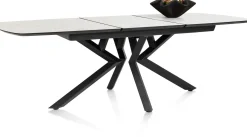 Hot XOOON Masura ovale uitschuiftafel met metalen poot 180(+60)x110cm
