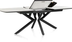 Hot XOOON Masura ovale uitschuiftafel met metalen poot 180(+60)x110cm