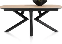 Hot XOOON Masura ovale uitschuiftafel met metalen poot 180(+60)x110cm