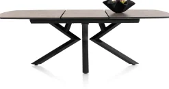 Hot XOOON Masura ovale uitschuiftafel met metalen poot 180(+60)x110cm