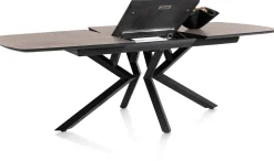 Hot XOOON Masura ovale uitschuiftafel met metalen poot 180(+60)x110cm