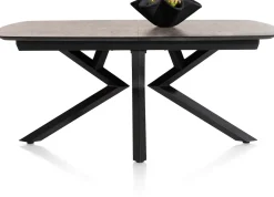 Hot XOOON Masura ovale uitschuiftafel met metalen poot 180(+60)x110cm