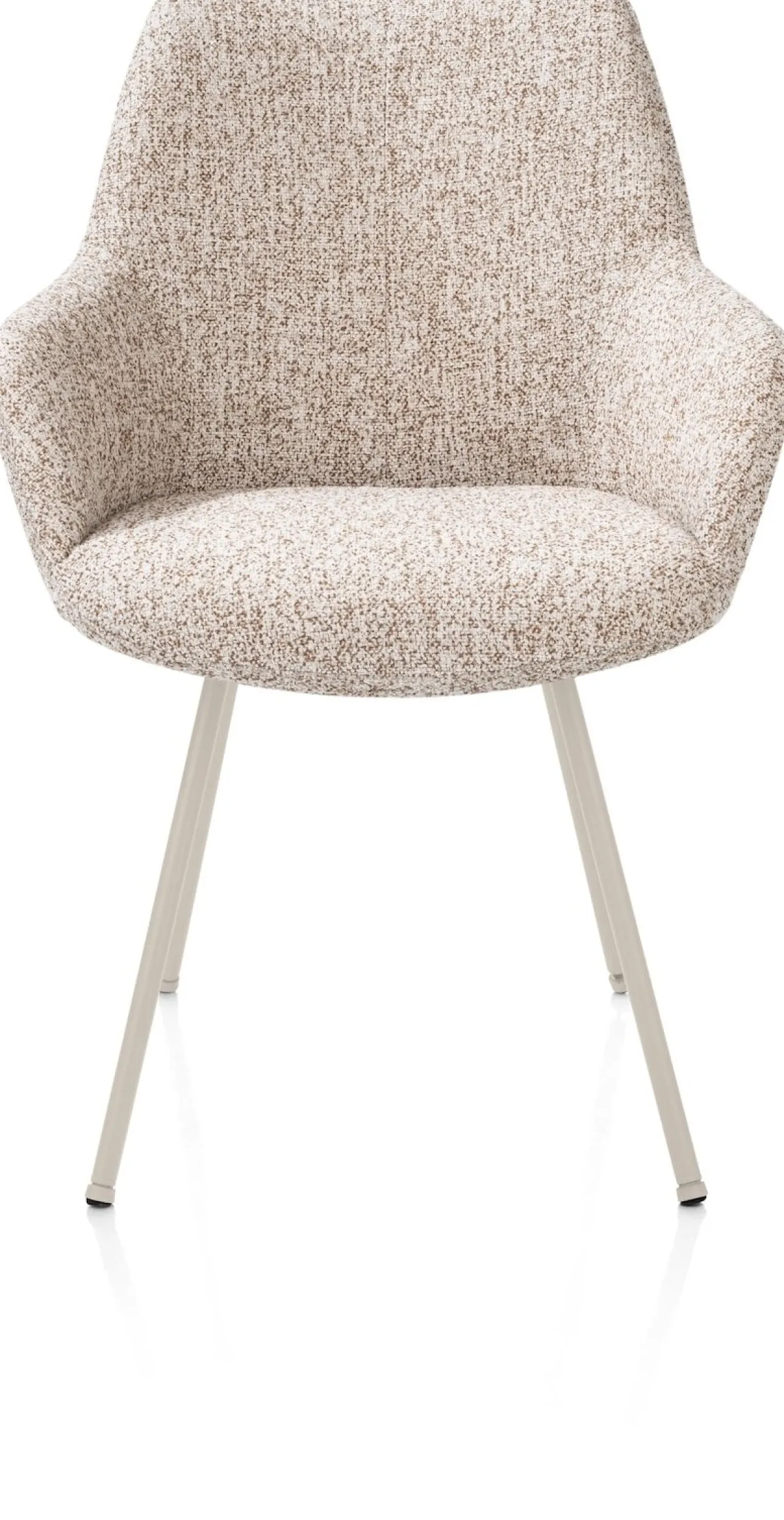 Best XOOON Mats, armstoel 4-poots - creme - stof Luton - koper