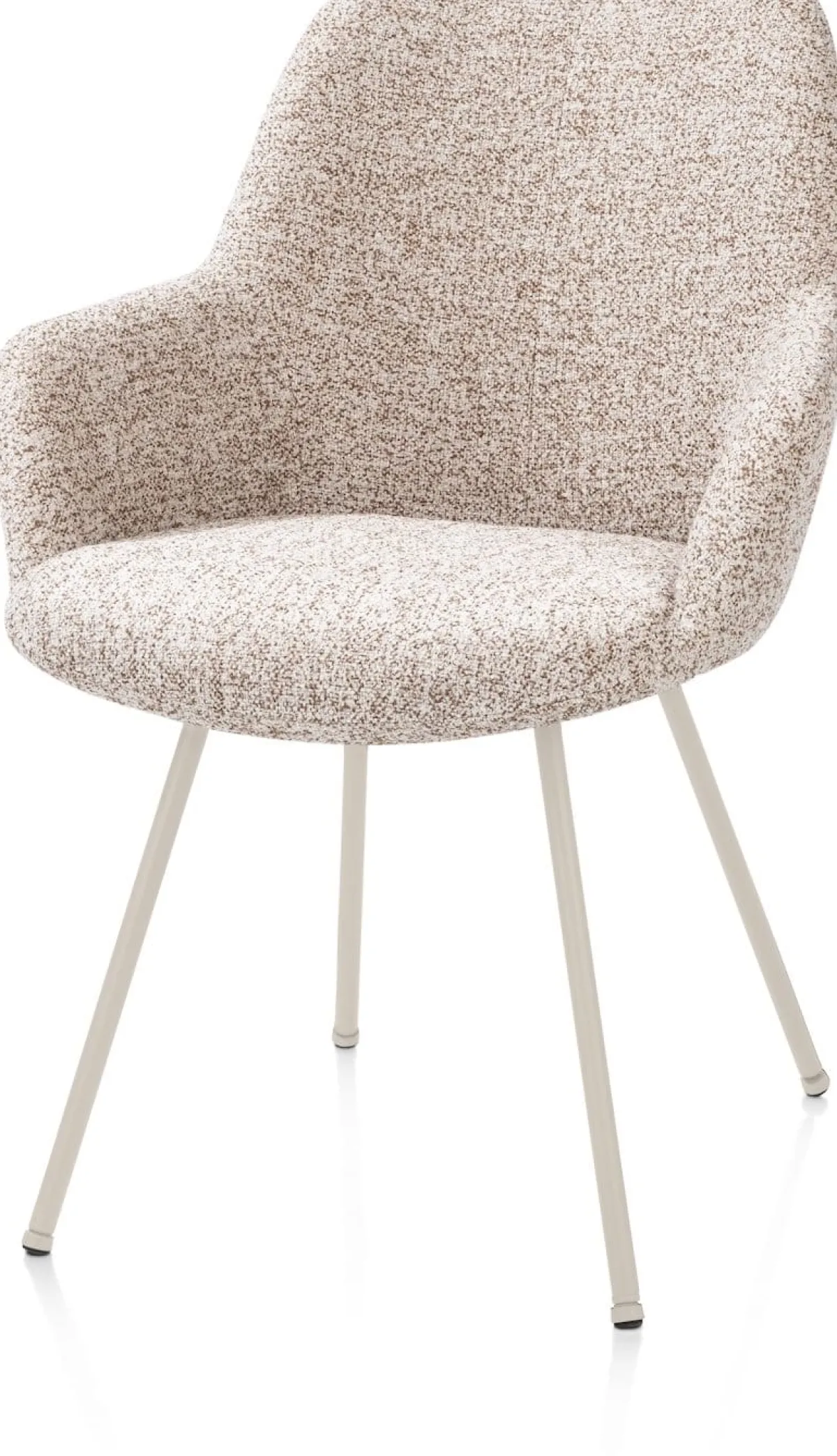 Best XOOON Mats, armstoel 4-poots - creme - stof Luton - koper