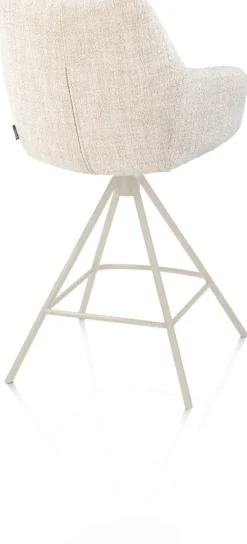 Clearance XOOON Mats, barstoel - metalen 4-pootjes - creme - Luton - Creme