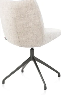Hot XOOON Mats, eetkamerstoel - draaibaar - grafiet - Luton - Creme