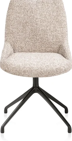 Hot XOOON Mats, eetkamerstoel - draaibaar - rough off black - Luton - koper