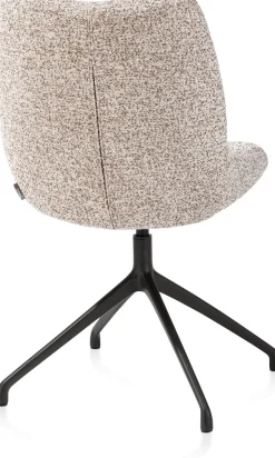 Hot XOOON Mats, eetkamerstoel - draaibaar - rough off black - Luton - koper