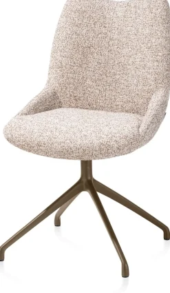 Sale XOOON Mats, eetkamerstoel - draaibaar - steelbrown - Luton - koper