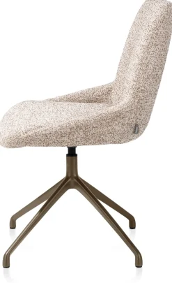 Sale XOOON Mats, eetkamerstoel - draaibaar - steelbrown - Luton - koper