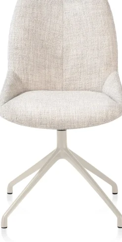 Best XOOON Mats, eetkamerstoel - draaibaar - creme - Luton - Creme