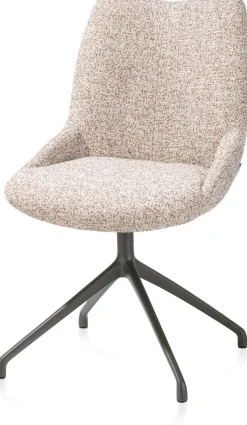 Best XOOON Mats, eetkamerstoel - draaibaar - grafiet - Luton - koper