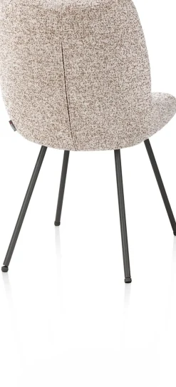 XOOON Mats, eetkamerstoel - 4-pootjes - grafiet - Luton - koper