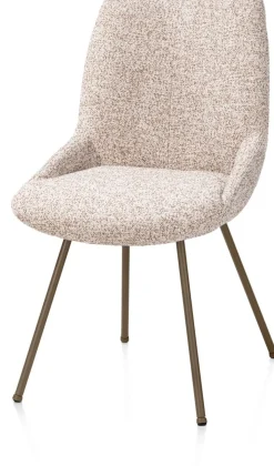 Sale XOOON Mats, eetkamerstoel - 4-pootjes - steelbrown - Luton - koper