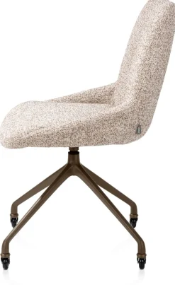 New XOOON Mats, eetkamerstoel - wielen - steelbrown - Luton - koper