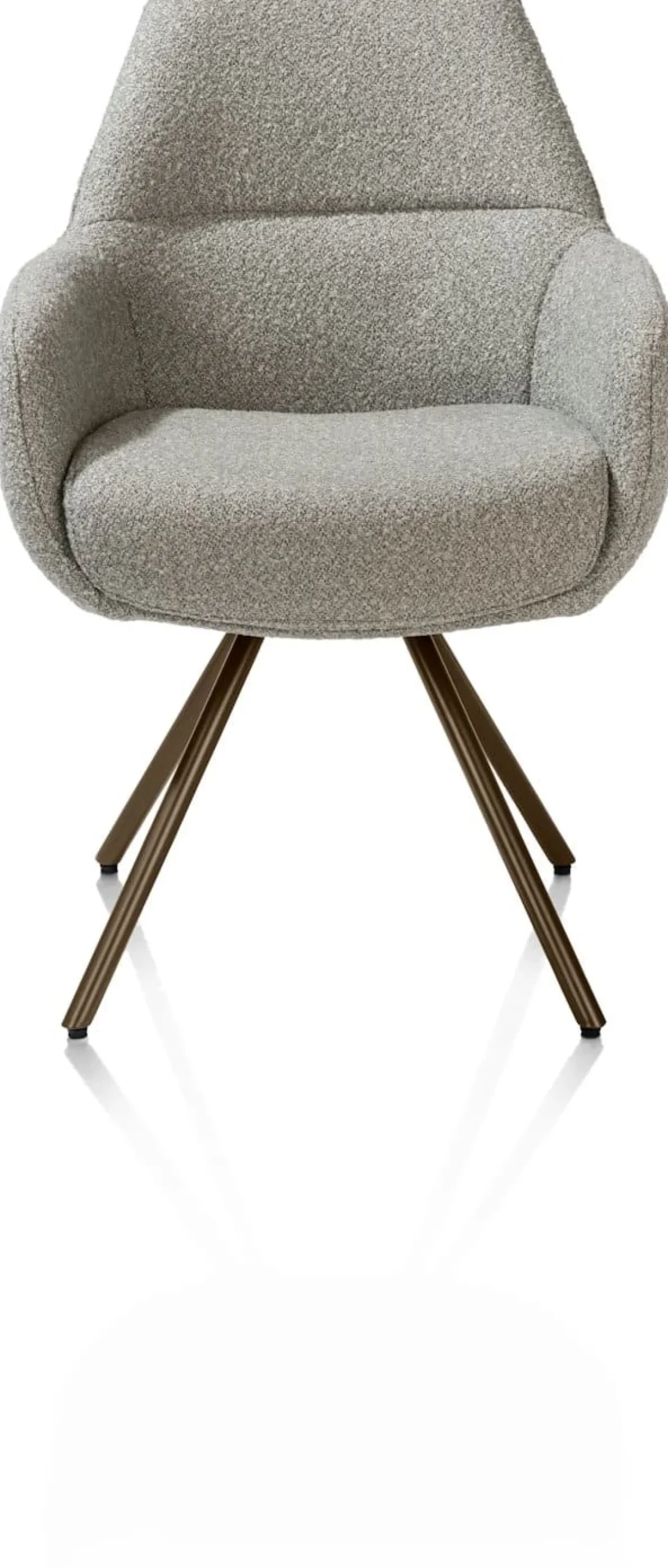 Sale XOOON Mavis, armstoel met draaifunctie, incl. pocket, stof Cloudy, frame steel brown - Olijf