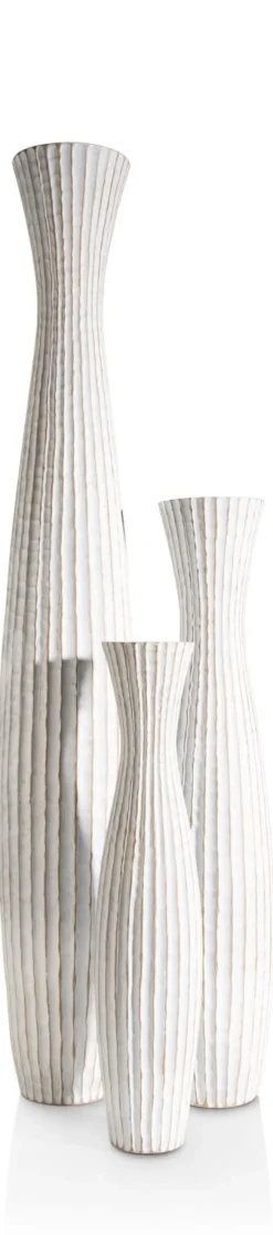 Discount XOOON Milou vaas H134cm in de kleur Wit - COCOmaison