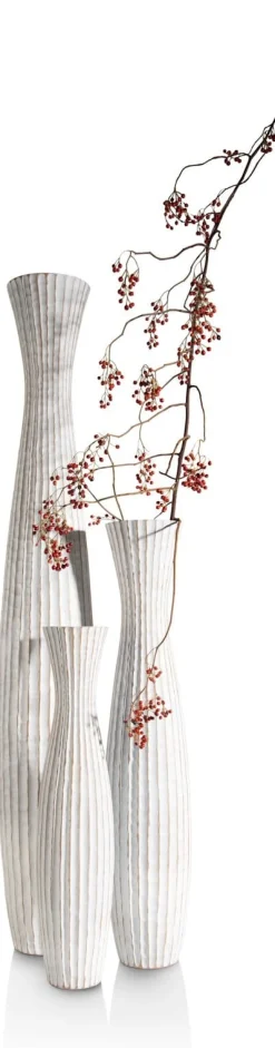 Discount XOOON Milou vaas H134cm in de kleur Wit - COCOmaison