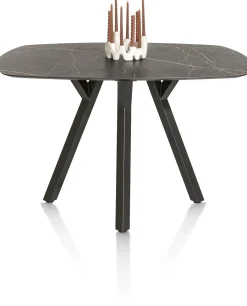 Discount XOOON MINATO bartafel - ovaal - 150 x 105 cm (h: 92 cm) - marmerlook