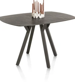 Discount XOOON MINATO bartafel - ovaal - 150 x 105 cm (h: 92 cm) - marmerlook