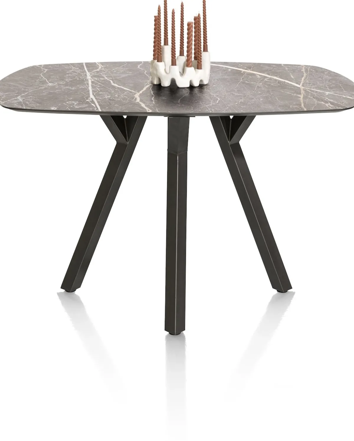 Online XOOON MINATO bartafel - ovaal - 150 x 105 cm (h: 92 cm) - lichtgrijs